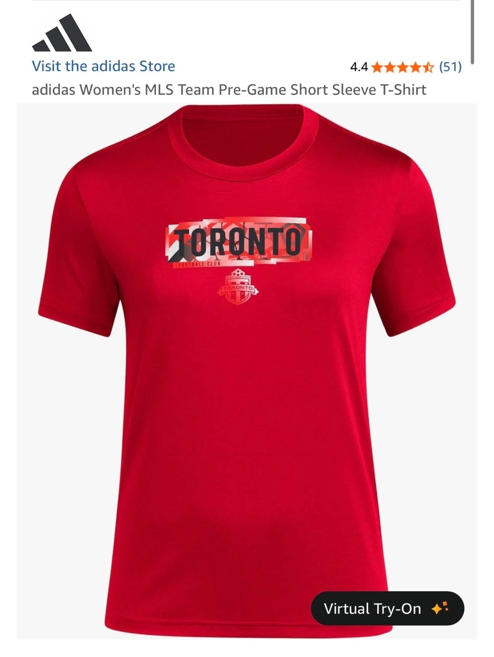 adidas Women's MLS Toronto FC Pre-Game Short Sleeve T-Shirt 3XL [COPY]